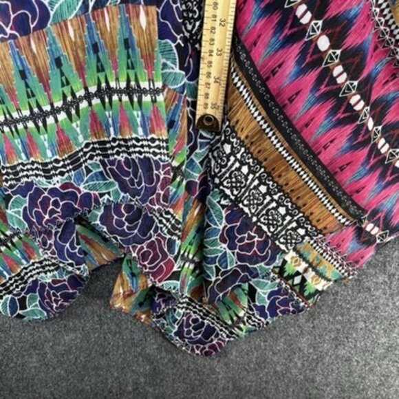 Rabbit Rabbit Rabbit Midi Asymmetrical Dress Women’s 6 V Neck Boho Festival - Picture 10 of 13